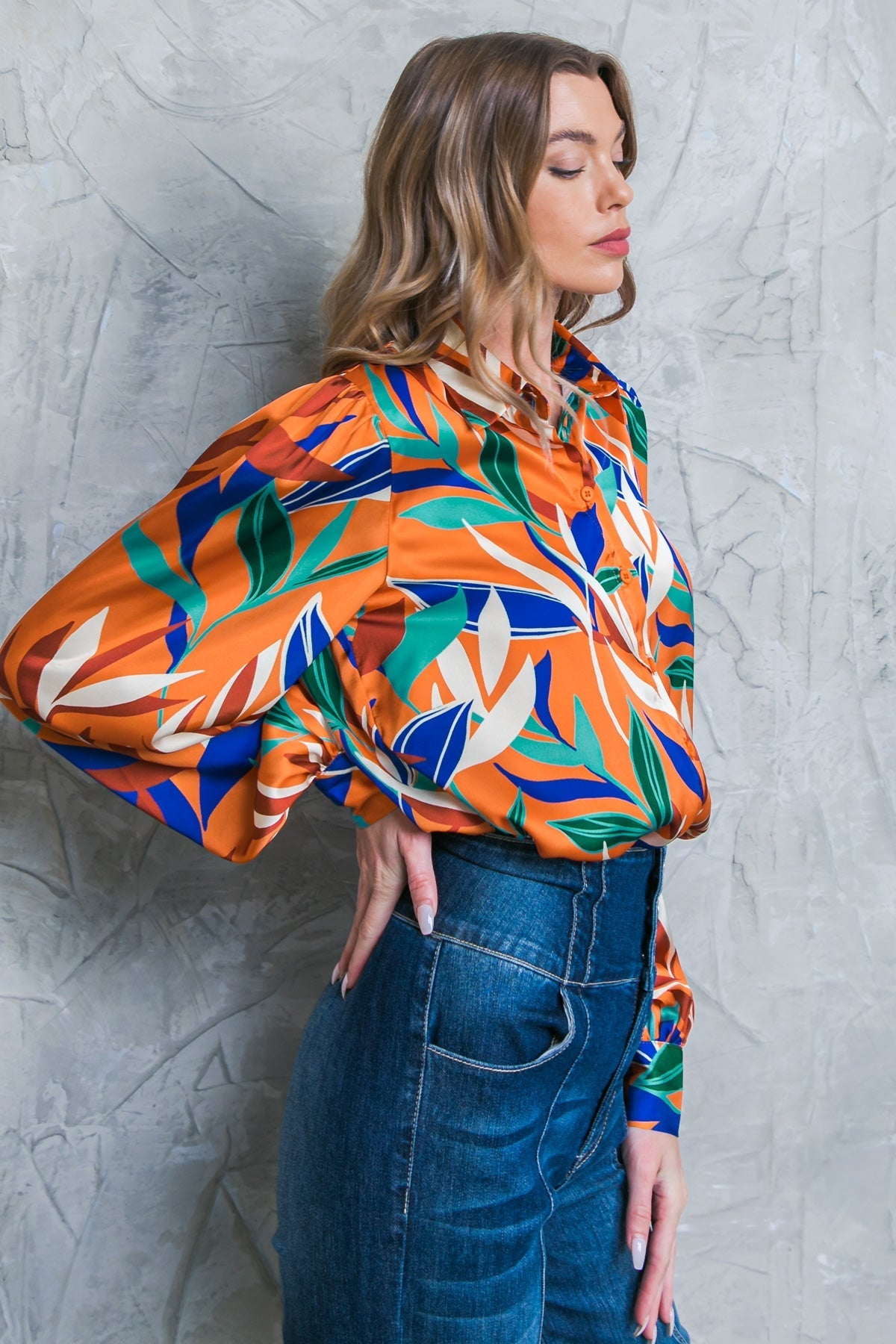 FEELS LIKE FALL WOVEN TOP Flying Tomato